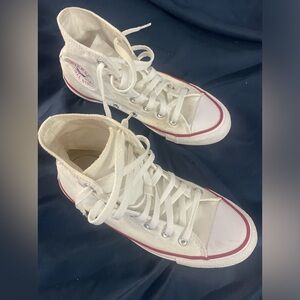 Converse White High Top Sneakers Size 7